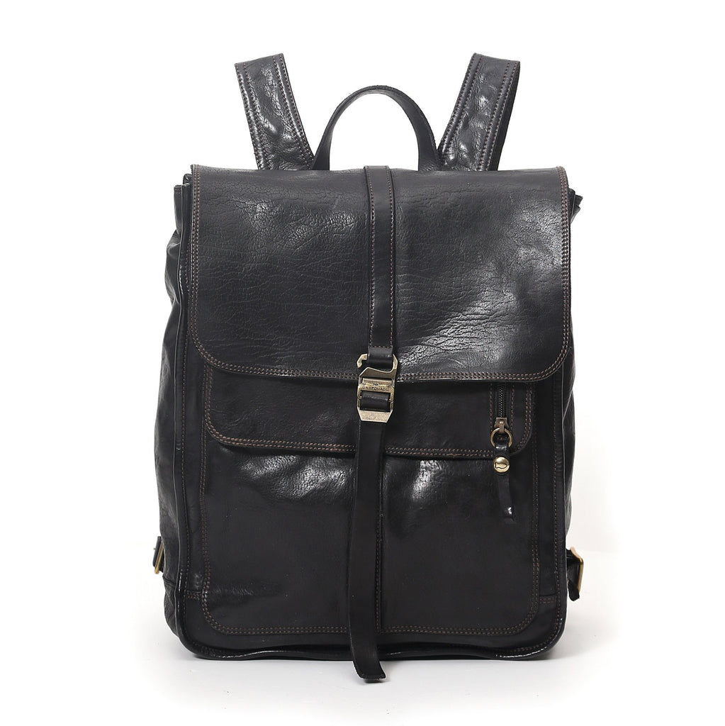 Campomaggi Leather Ginepro Backpack, Black — Fendrihan