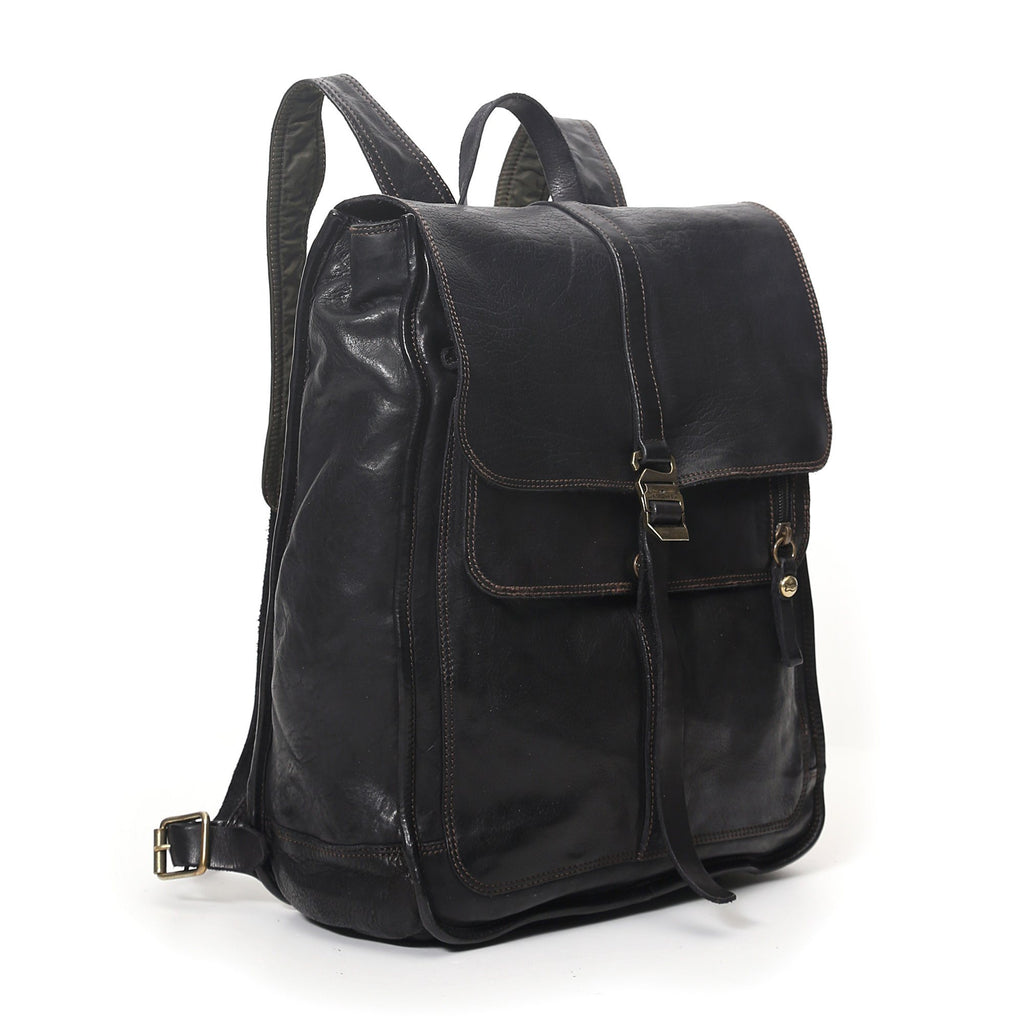 Campomaggi Leather Ginepro Backpack, Black — Fendrihan