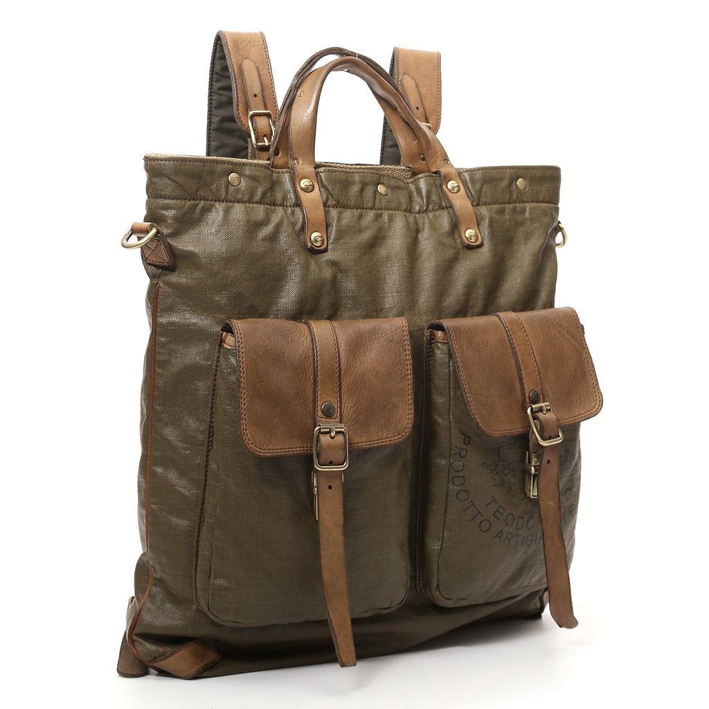 Campomaggi Vitrus Shopping Backpack, Teodorano Fabric and Leather ...