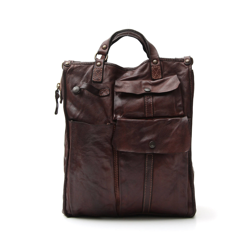 Campomaggi Large Shopper Leather Bag, Dark Brown — Fendrihan