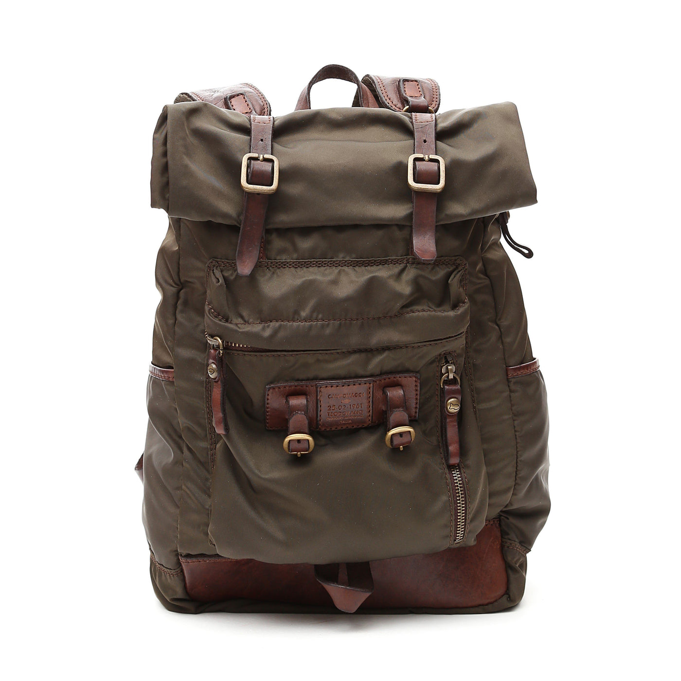 Campomaggi Military Backpack, Leather and Nylon — Fendrihan