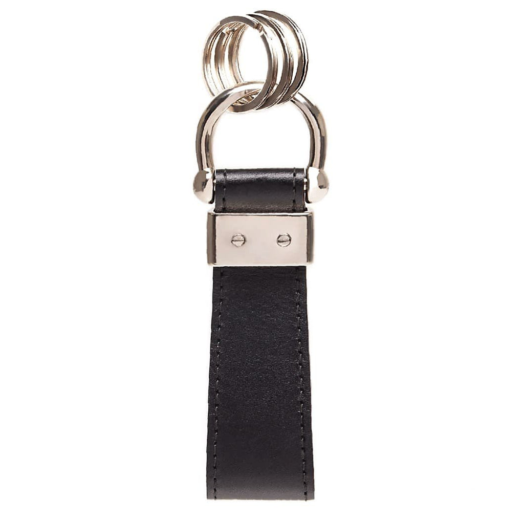 Ettinger Sterling Stirrup Keyring Two Tone, Black & Red — Fendrihan