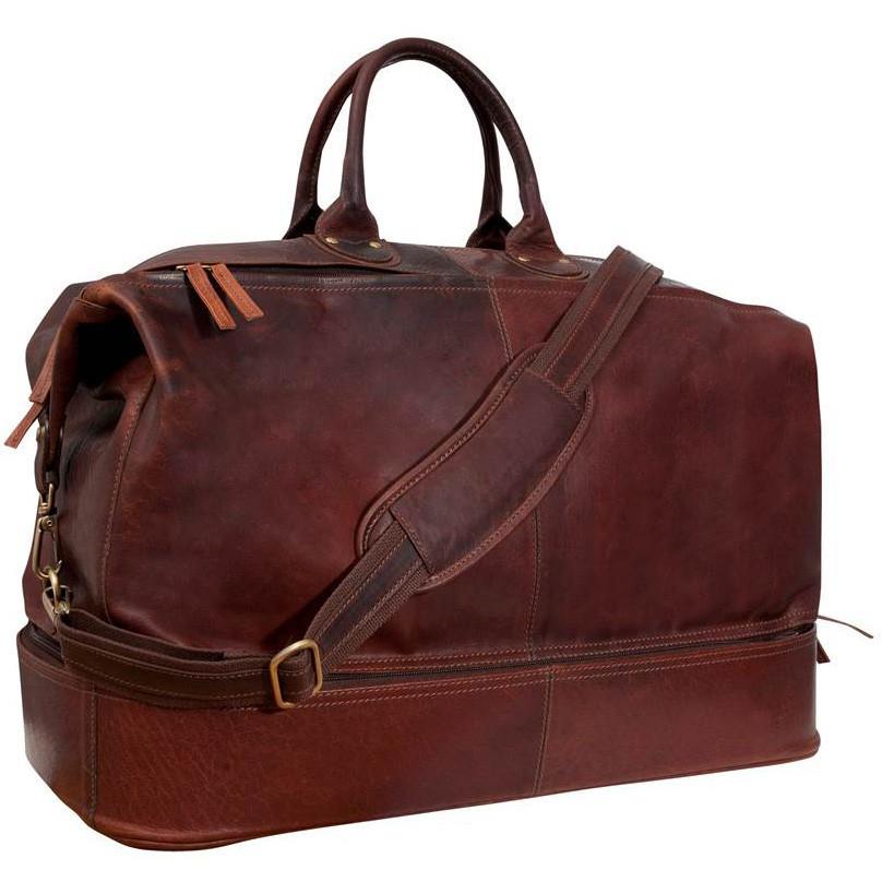 Fendrihan Arizona Aged Leather Travel Bag, Brandy