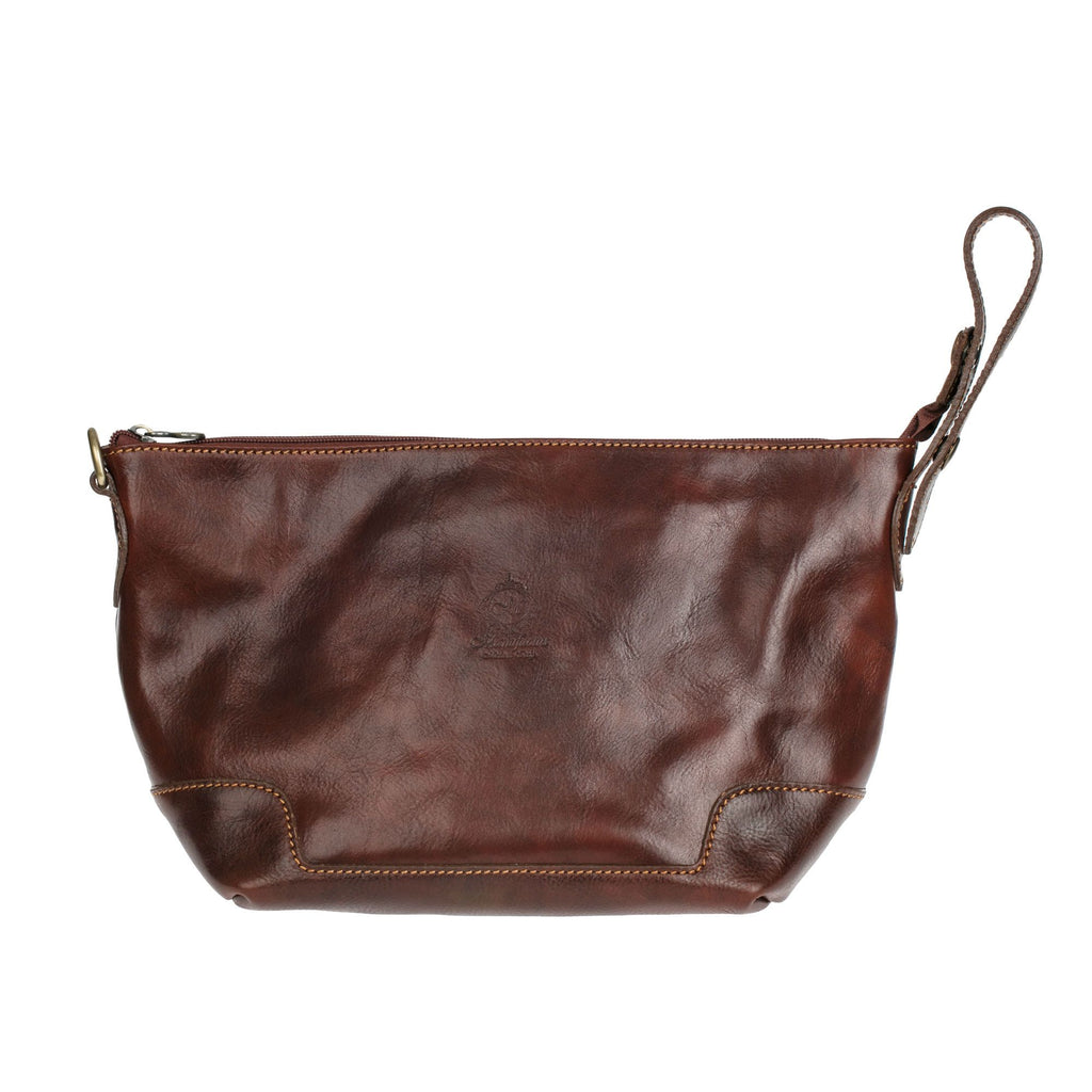 Manufactus Remo Leather Toiletry Bag, Chestnut — Fendrihan