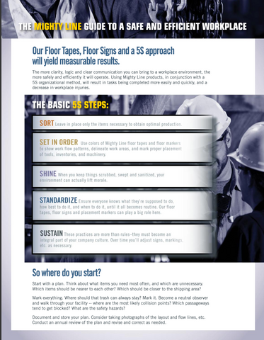 Mighty Line 5s Steps for floor marking