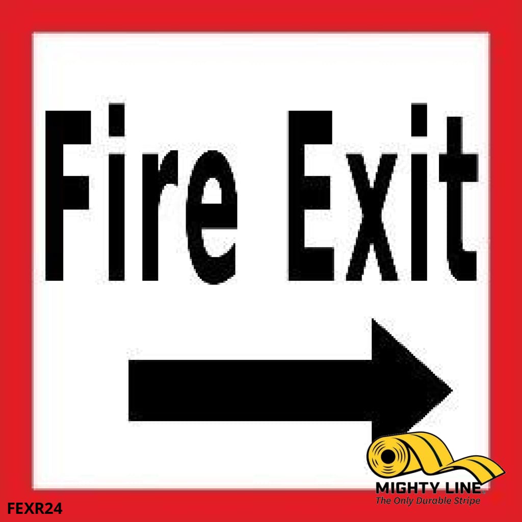 Fire Exit Right 24"x24"