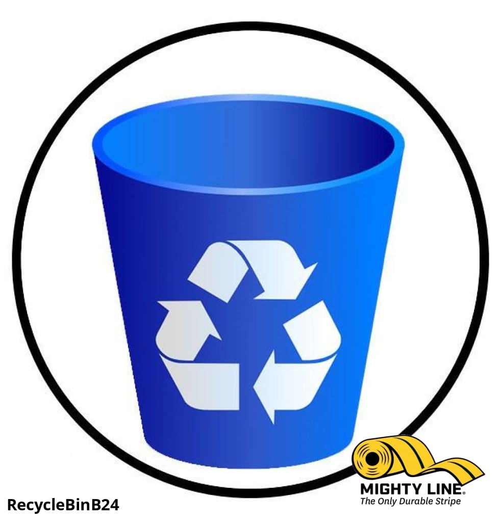 Recycle Container Here Sign - 1 Sign - Floor Marking