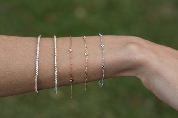 2CT Tennis Bracelet Lab Diamonds Claw Set in 9K White Gold - YouTube