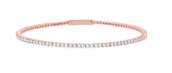 Rose Gold Solitaire Bracelet Rose Gold Bracelet CZ Diamond -  Finland