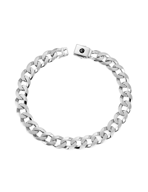 Chain Link Mens Cable Bracelet In Platinum Or Gold