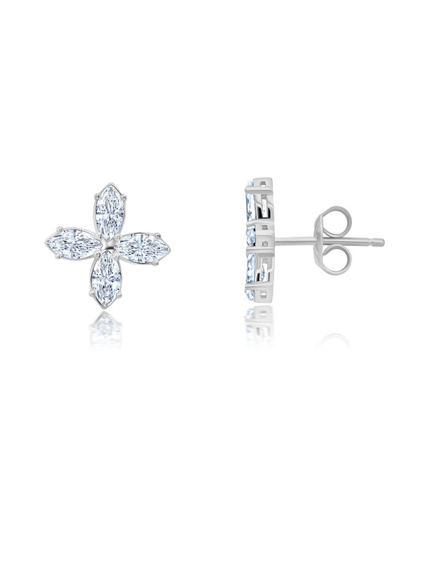 Buy Square Diamond Earrings 925 Silver Cubic Zirconia Stud Earrings,Silver  Square Stud Earrings 5mm-8mm,ear piercing for mens square stud Earrings  jiamiaoi Online at desertcartINDIA