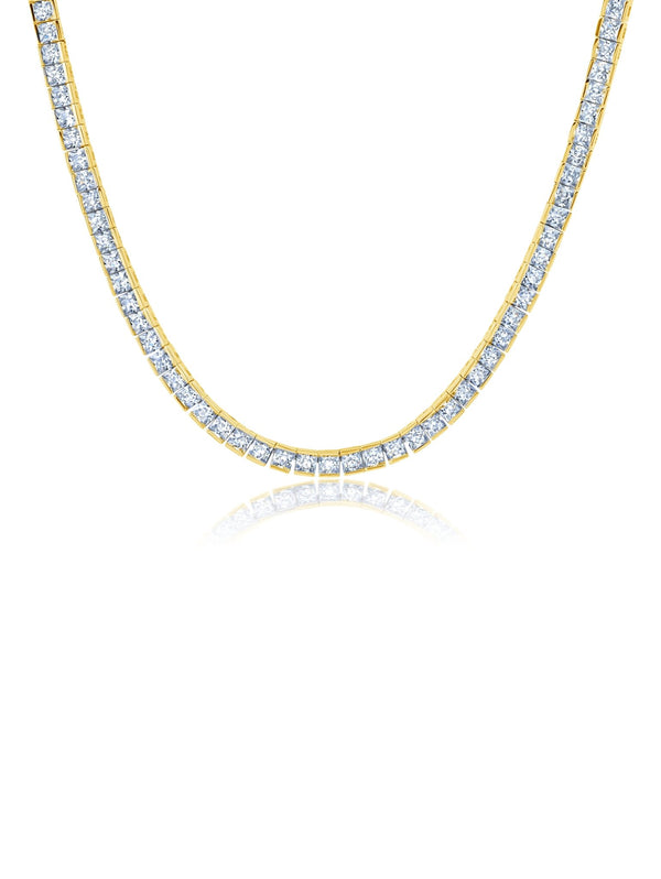 Gale 40ct Diamond Tennis Necklace in 18k Yellow Gold H Color | Nekta New  York