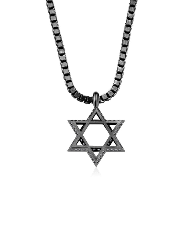 Trendy Jewish Star of David Necklace Men Women Sterling Silver Pendant  Necklace | eBay