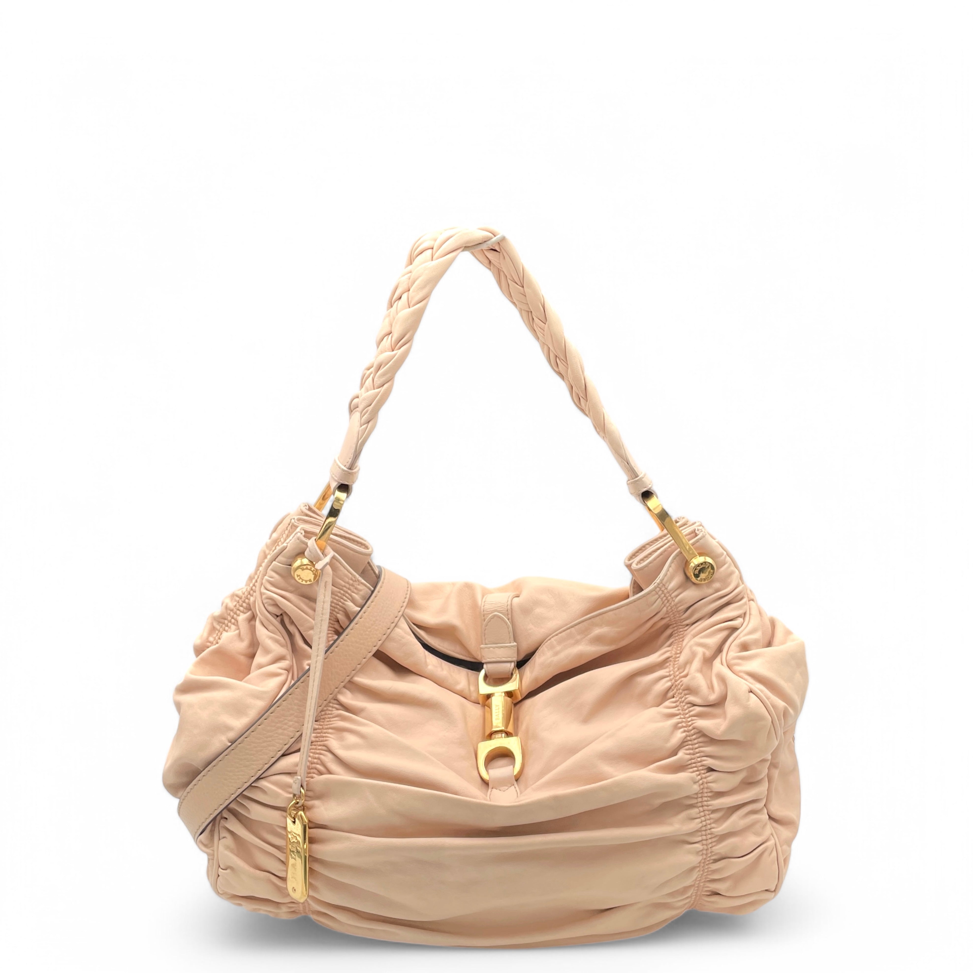 Bally Shoulder Bag Goatskin Light Pink - 0221m9-1_fd595b8b-e67e-4fc6-8c22-7668c46b3c12