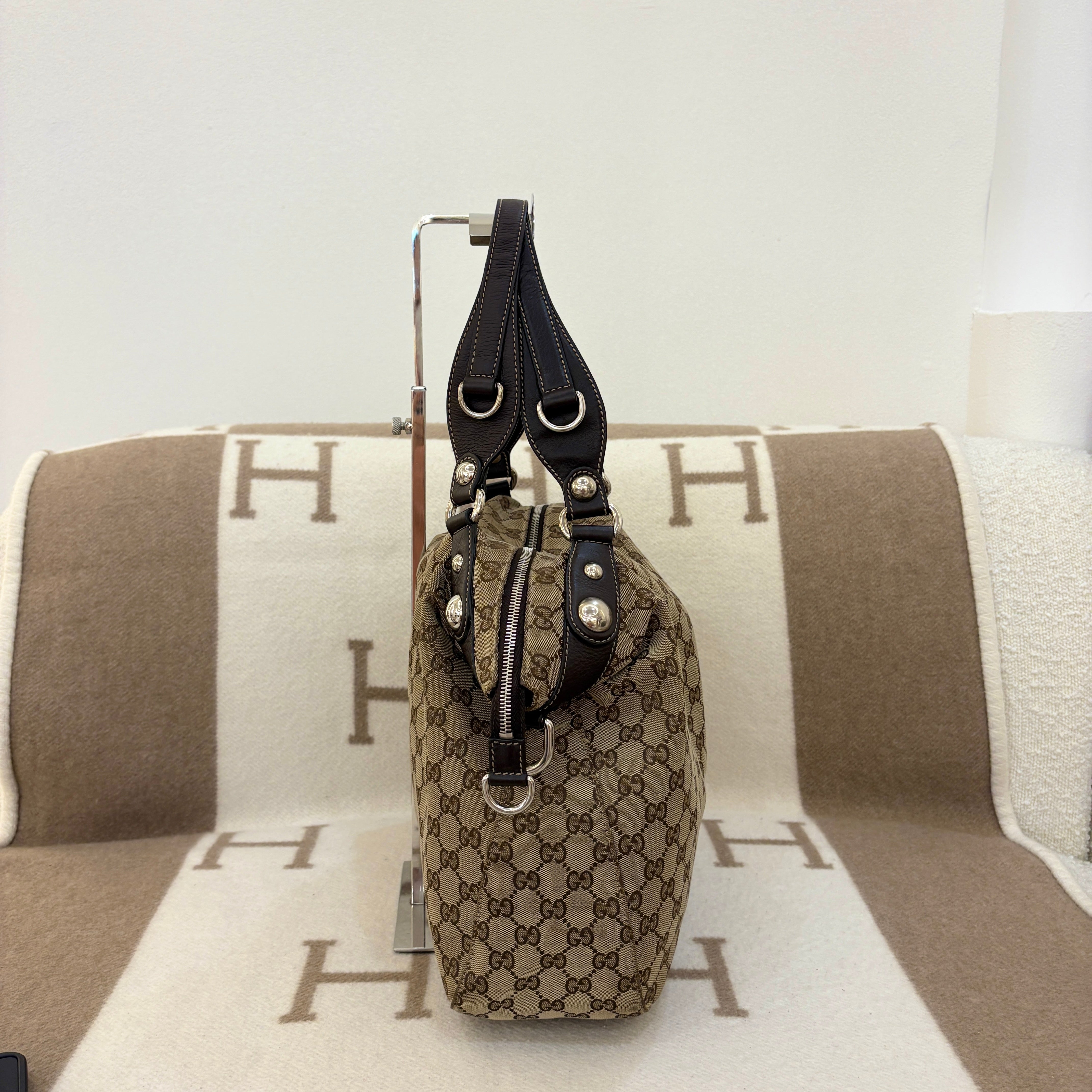 Gucci Tote Bag GG Monogram Canvas Light Brown Dark Brown - 0427n1-6_bc64ae9c-5cdc-4028-9d42-e56948f3c646