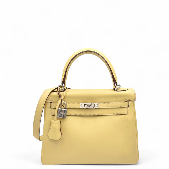 Hermes Kelly 25 Swift 1Z Jaune Poussin