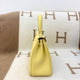 Hermes Kelly 25 Swift 1Z Jaune Poussin - 0429n4-6