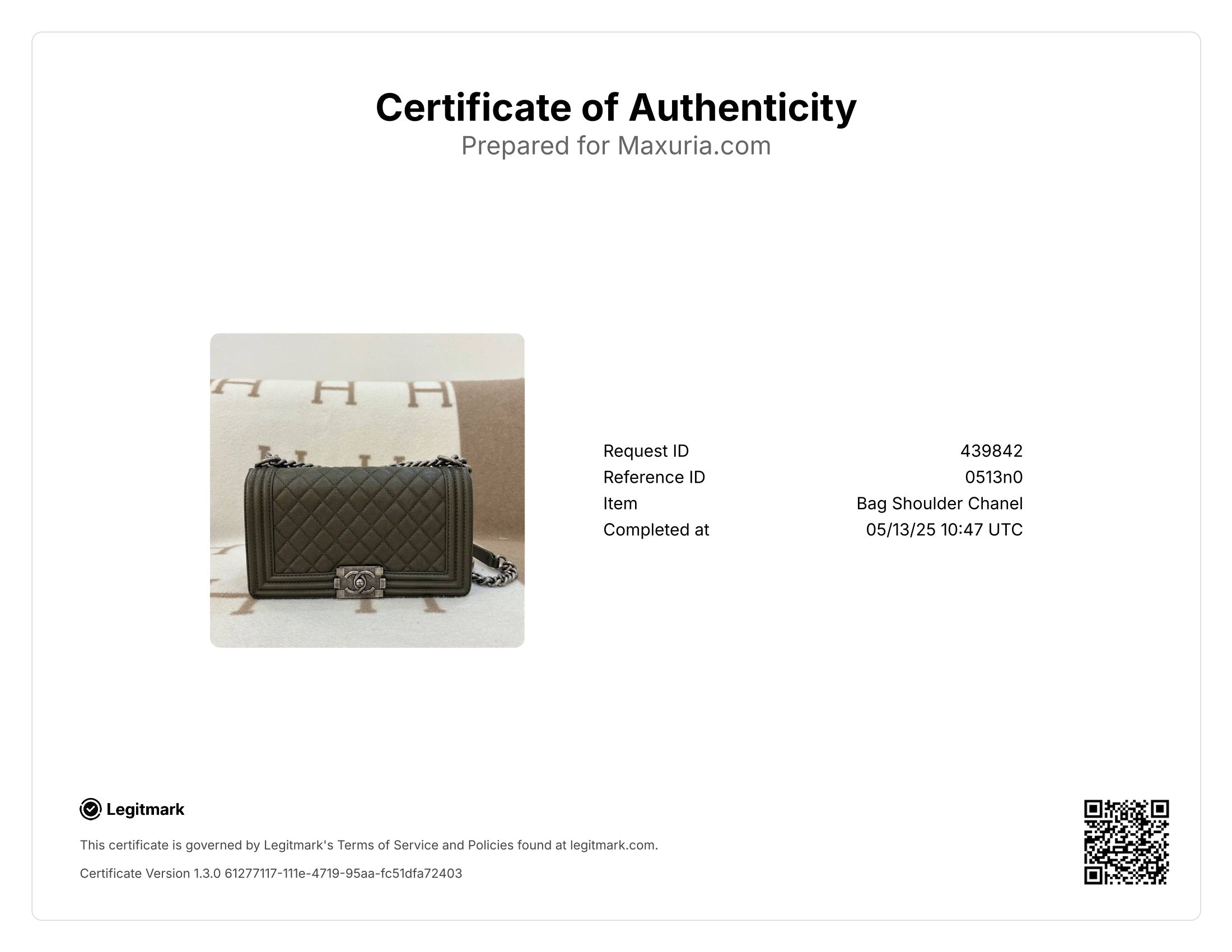 Chanel Medium Boy Flap Calfskin Dark Green - 0513n0-3