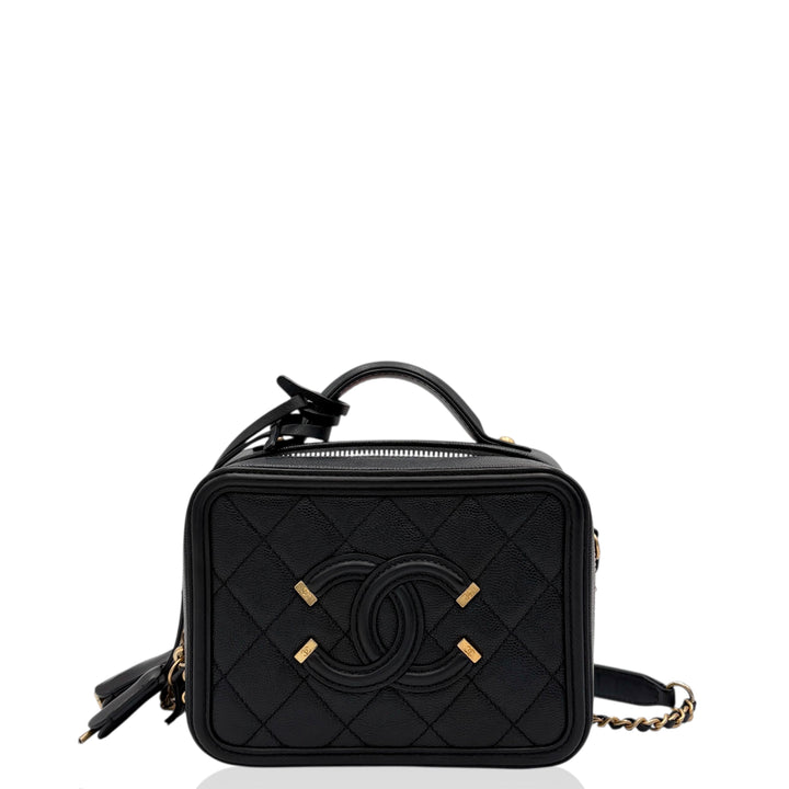 Chanel CC Camera Case Small Grained Calfskin Black