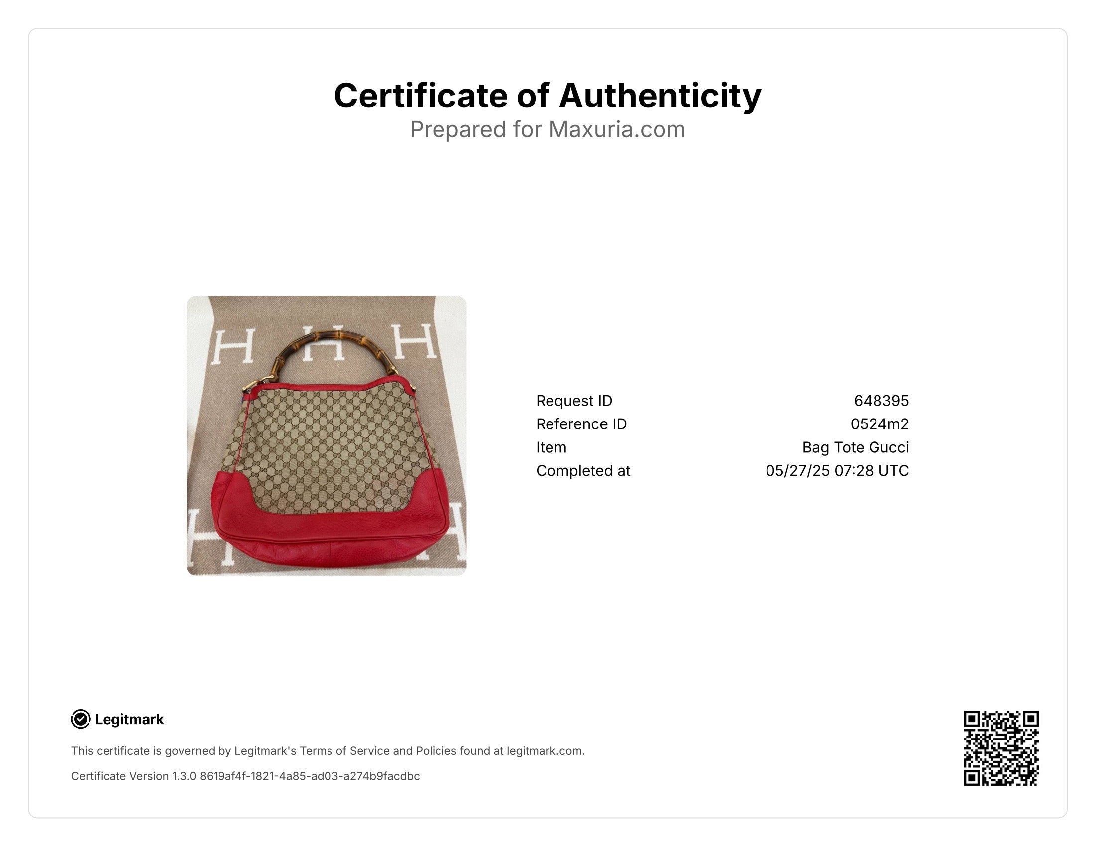 Gucci Bamboo Tote Bag GG Supreme Monogram Canvas Brown Red - 0524m2-3_27346642-e8a7-4d6d-863d-3197163622d0