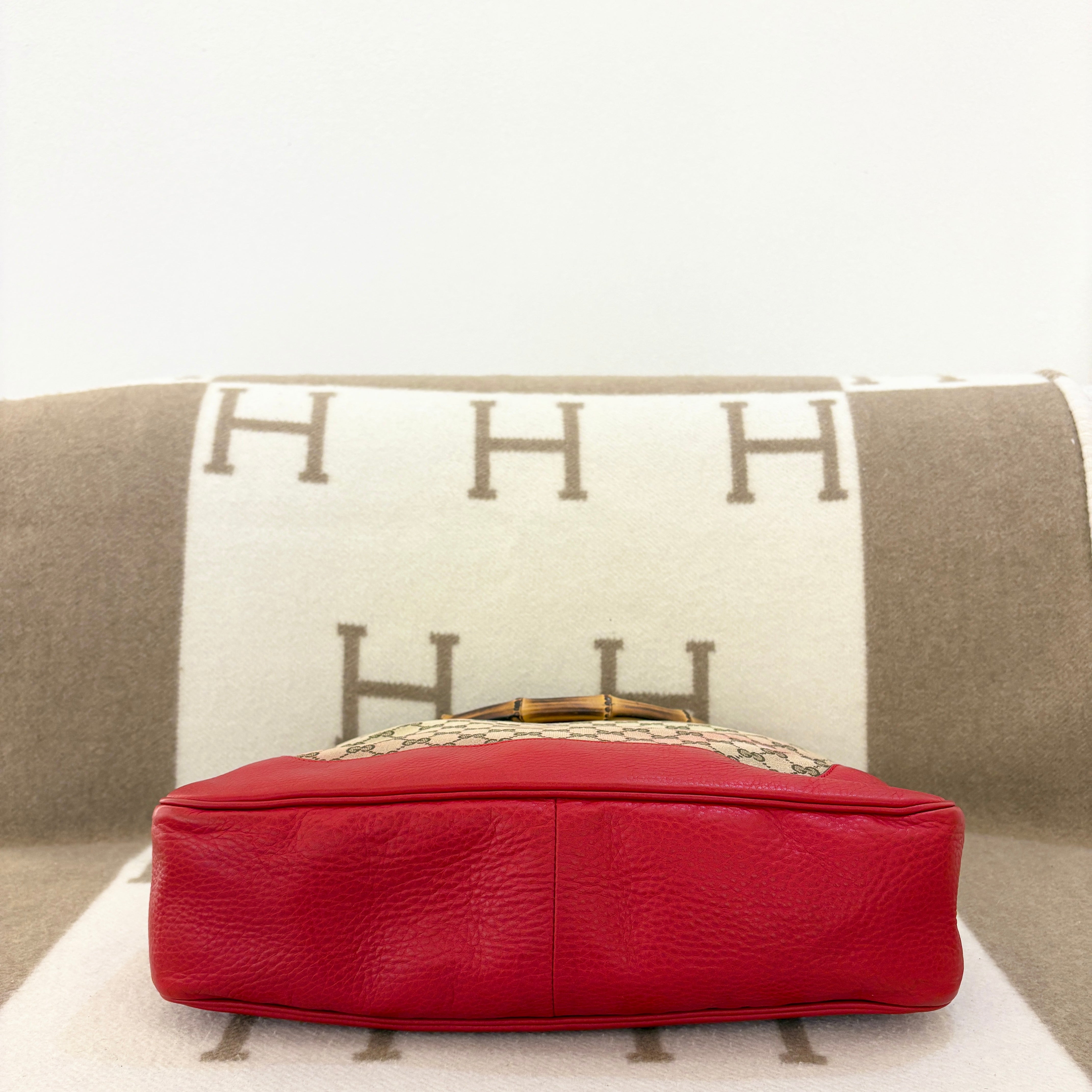 Gucci Bamboo Tote Bag GG Supreme Monogram Canvas Brown Red - 0524m2-7_1533cefa-443f-4c26-912a-c56b37cf8a60