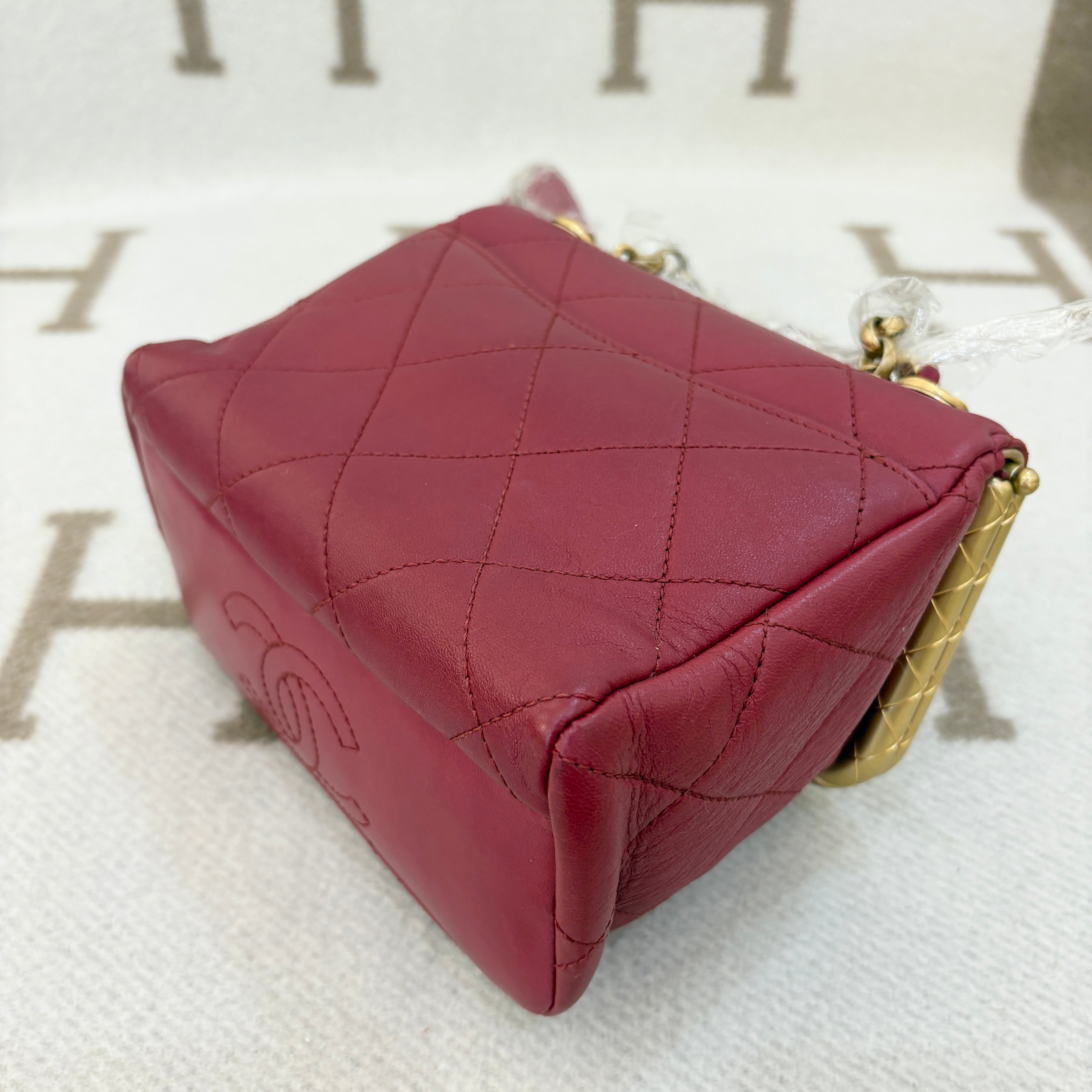 Chanel Mini My Crush Bag Lambskin Burgundy - 0524q7-10