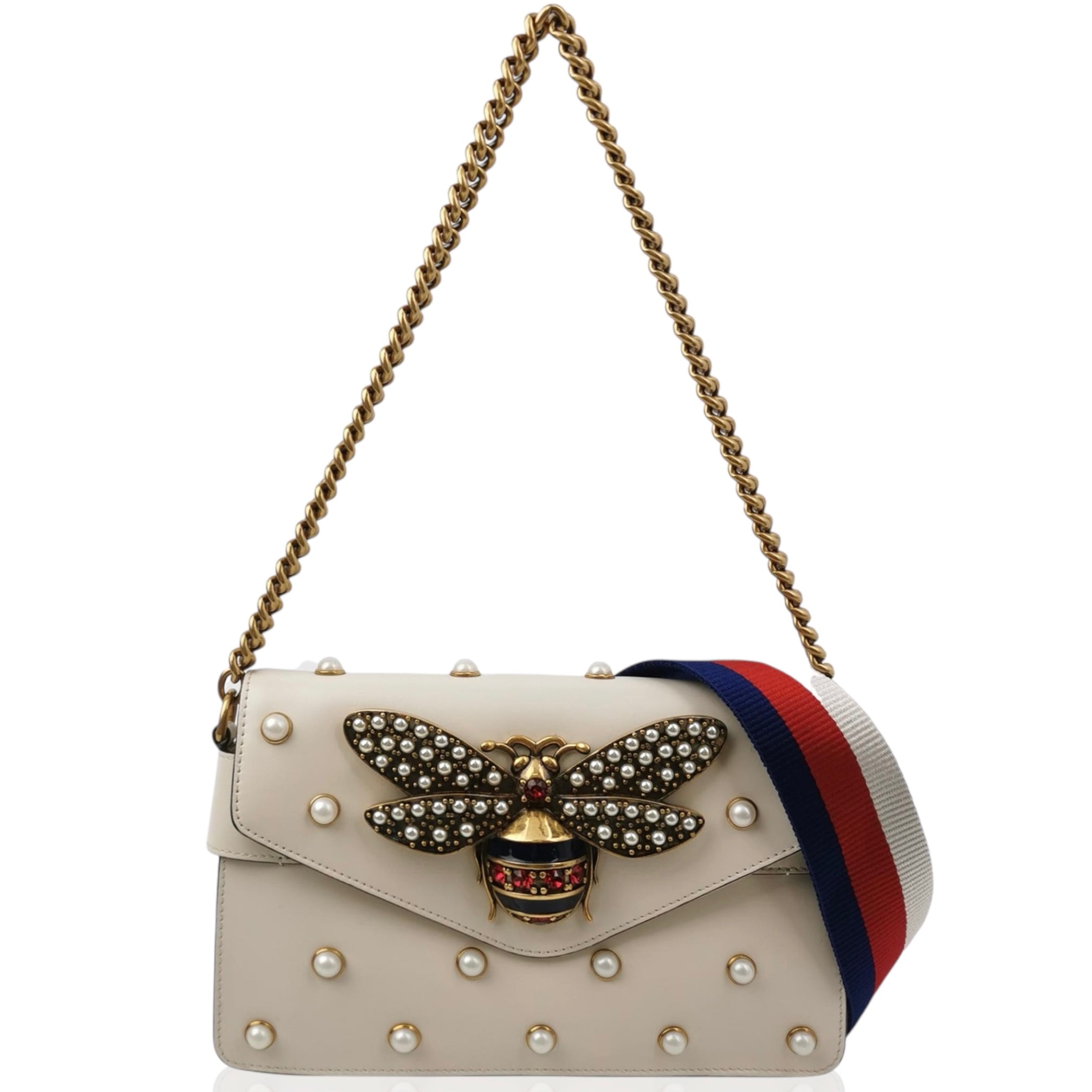 Gucci Pearl Mini Queen Margaret Broadway Shoulder Bag Calfskin White - 0529a3-1_f67cf7e5-66ba-4967-9192-b8b9bf82aaa4