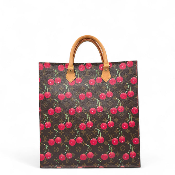 Louis Vuitton Cerises Sac Plat Monogram Brown Red