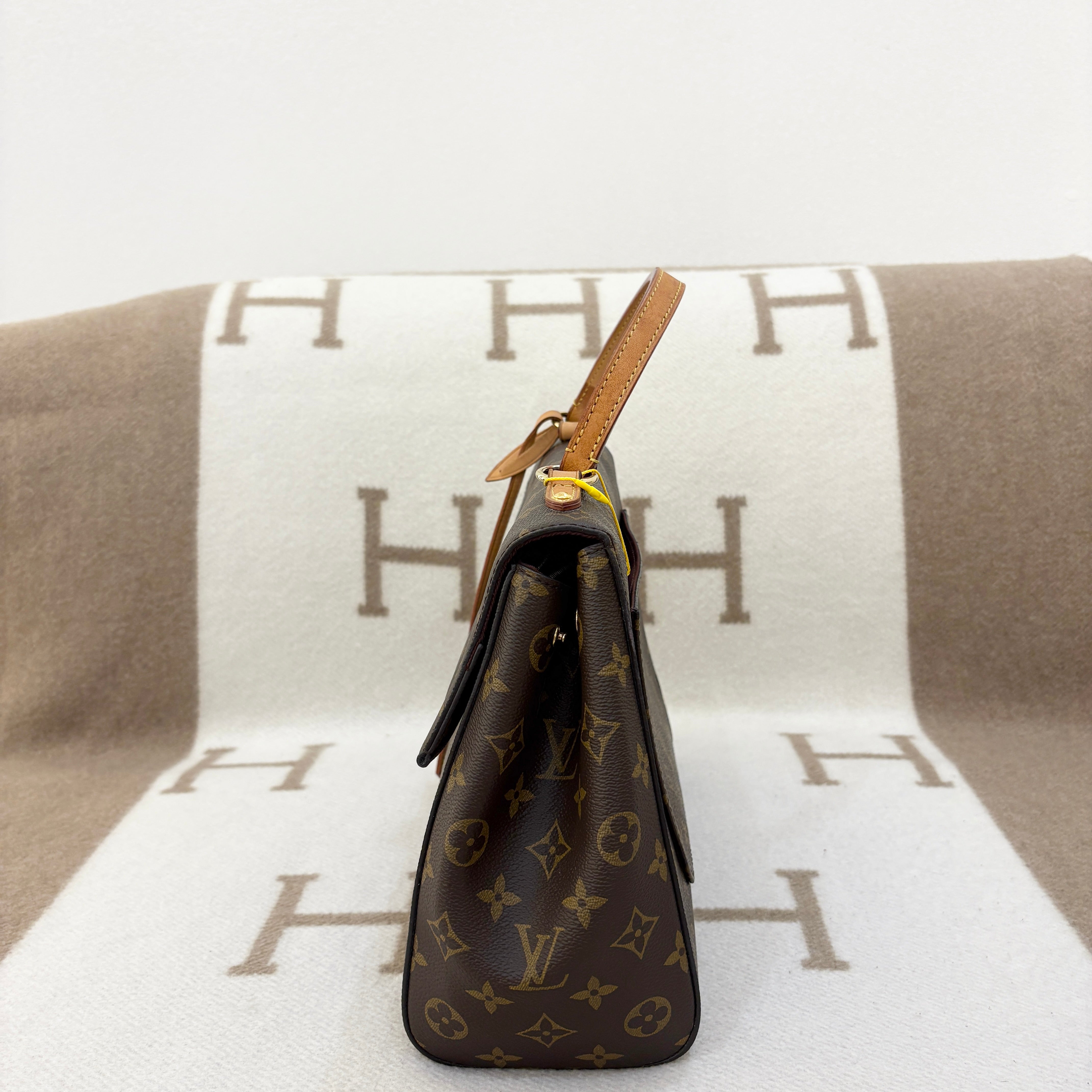 Louis Vuitton Cluny Mm Monogram Brown Blue - 0606m5-6