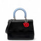 Dior Medium Be Dior Flap Calfskin Black Red Light Blue - 0614p9-1_4997023b-7d15-4d67-a5d7-eb14fbe78365