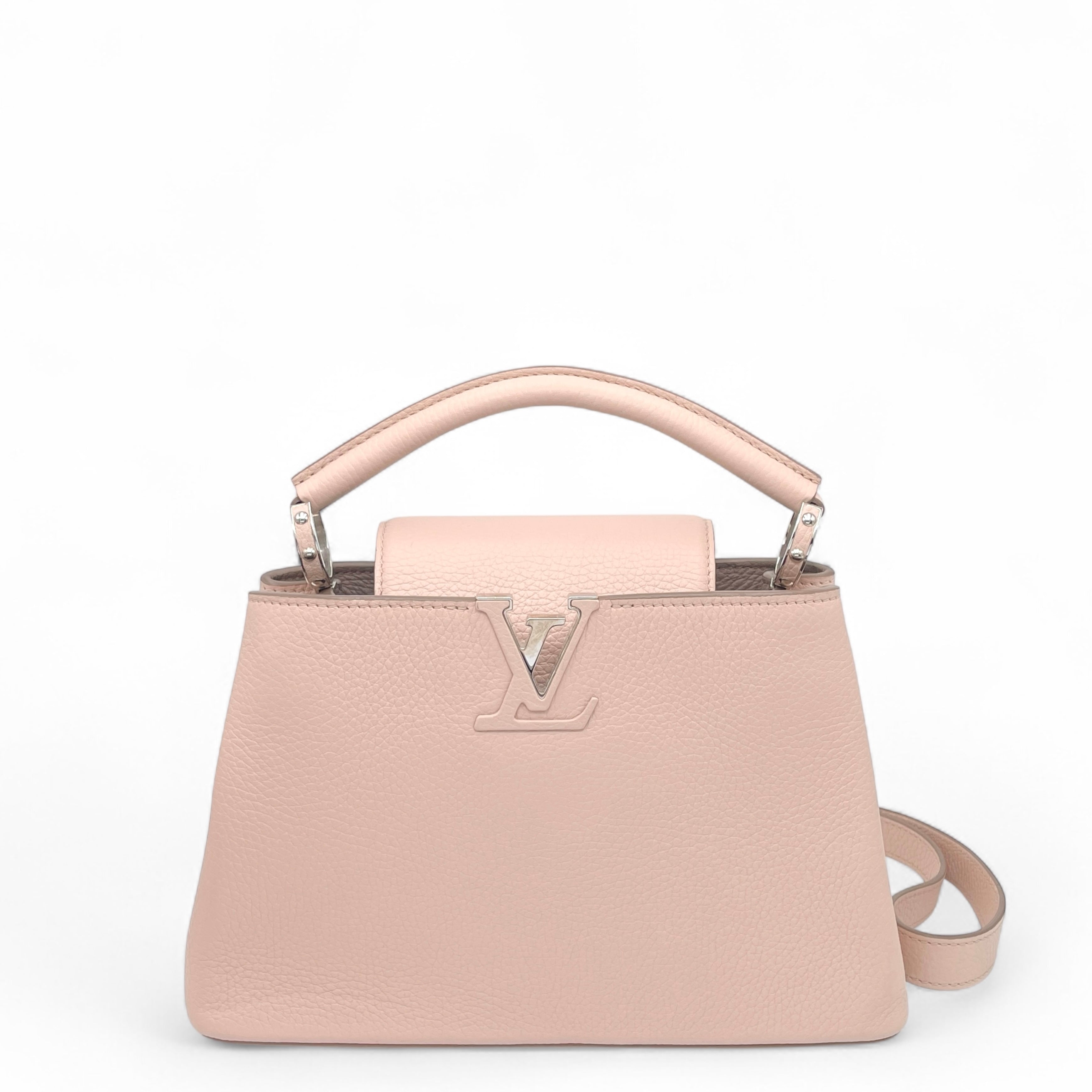 Louis Vuitton Capucines BB Grained Calfskin Light Pink - 0630n4-1