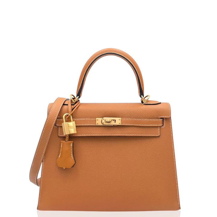 Hermes Kelly 25 Epsom 1H Toffee