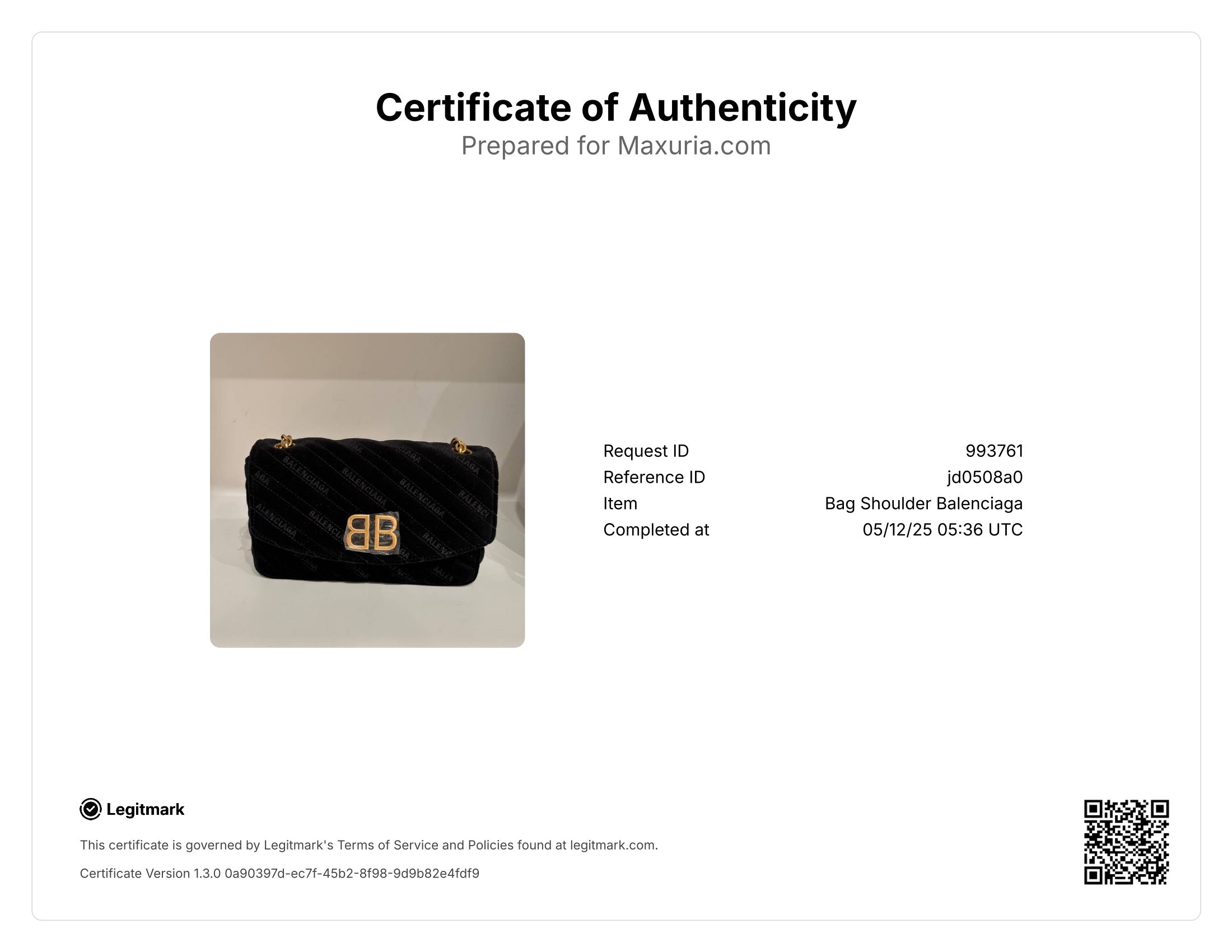 Balenciaga Shoulder Bag Velvet Black - jd0508a0-3_3c855b3e-2ab6-4632-aef5-225f9acacf2e