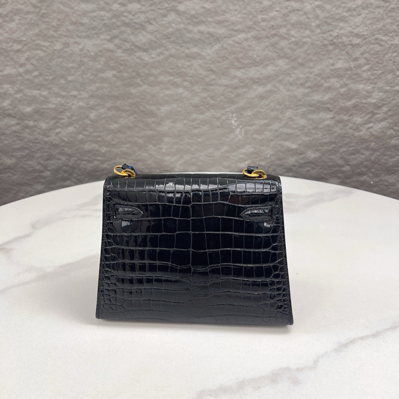 Hermes Mini Kelly 20 Shiny Porosus Crocodile 89 Noir - mk101990-6_bd06aced-42d7-4be9-87e8-fcb96e38ec5c