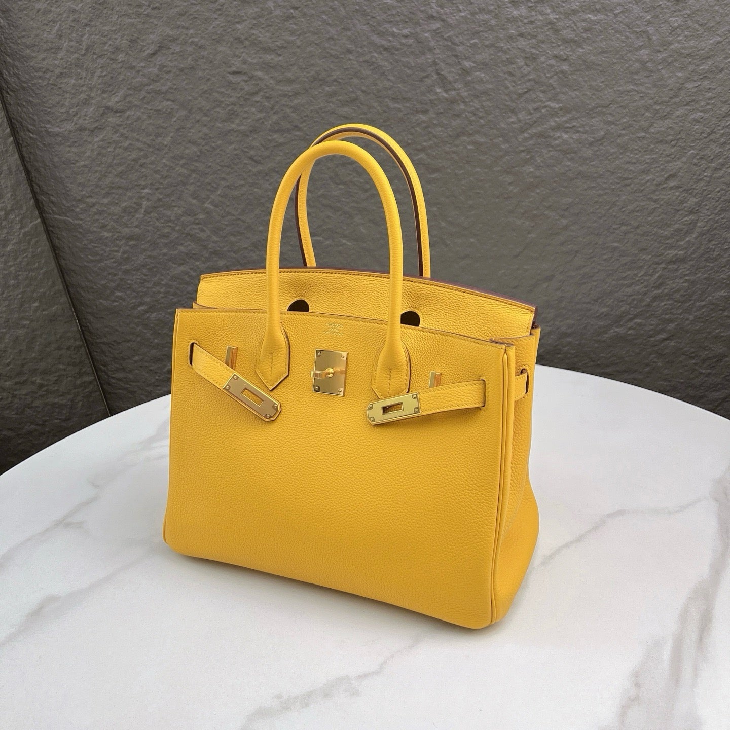Hermes Birkin 30 Togo 9D Jaune Amber - mk103331-4