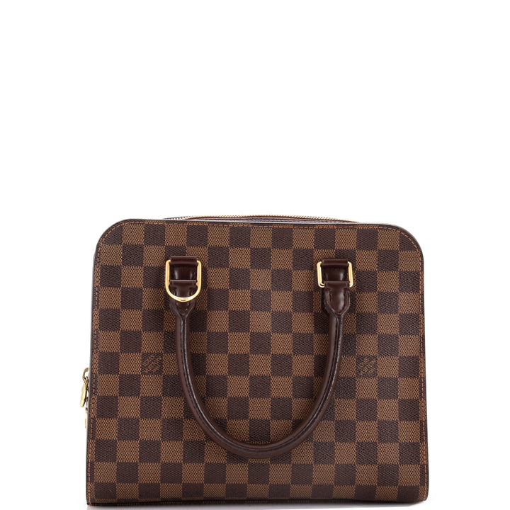 Louis Vuitton Triana Handbag Damier Ebene Brown