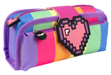 Silicone Patch Pencil Cases 2 - Pixel Heart