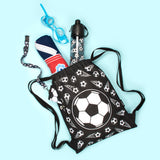 Drawstring Bags - Football Black