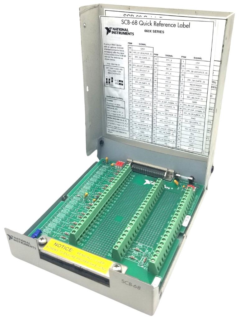 National Instruments SCB-68 Shielded Connector Block 182469C-01 Rev-001