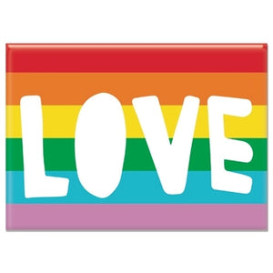 Love Rainbow Rectangle Magnet - Wildcard