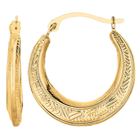 Hoop Earrings 10Kt Gold Designer Hoops 並行輸入品-