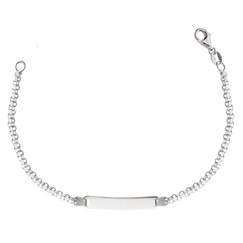 Mariner Chain Baby Id Bracelet In Sterling Silver - 6 Inches ...