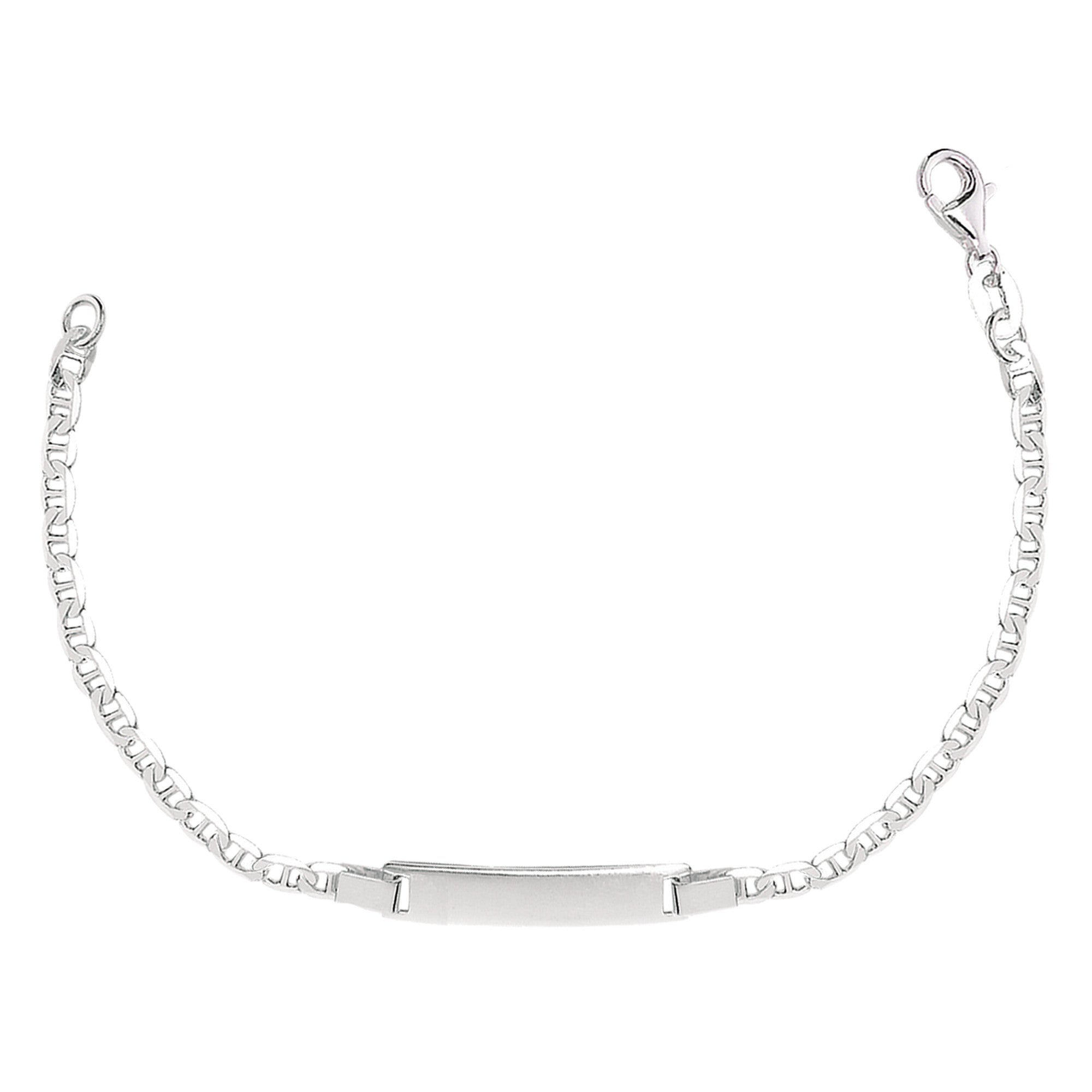 Mariner Chain Baby Id Bracelet In Sterling Silver - 6 Inches