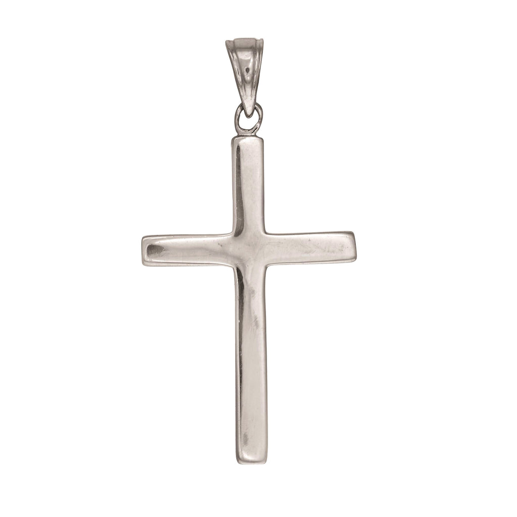 Sterling Silver Cross Pendant, 17 x 36 mm – JewelryAffairs