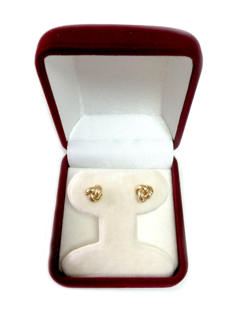 14k Gold Love Knot Stud Earrings, 6mm – JewelryAffairs