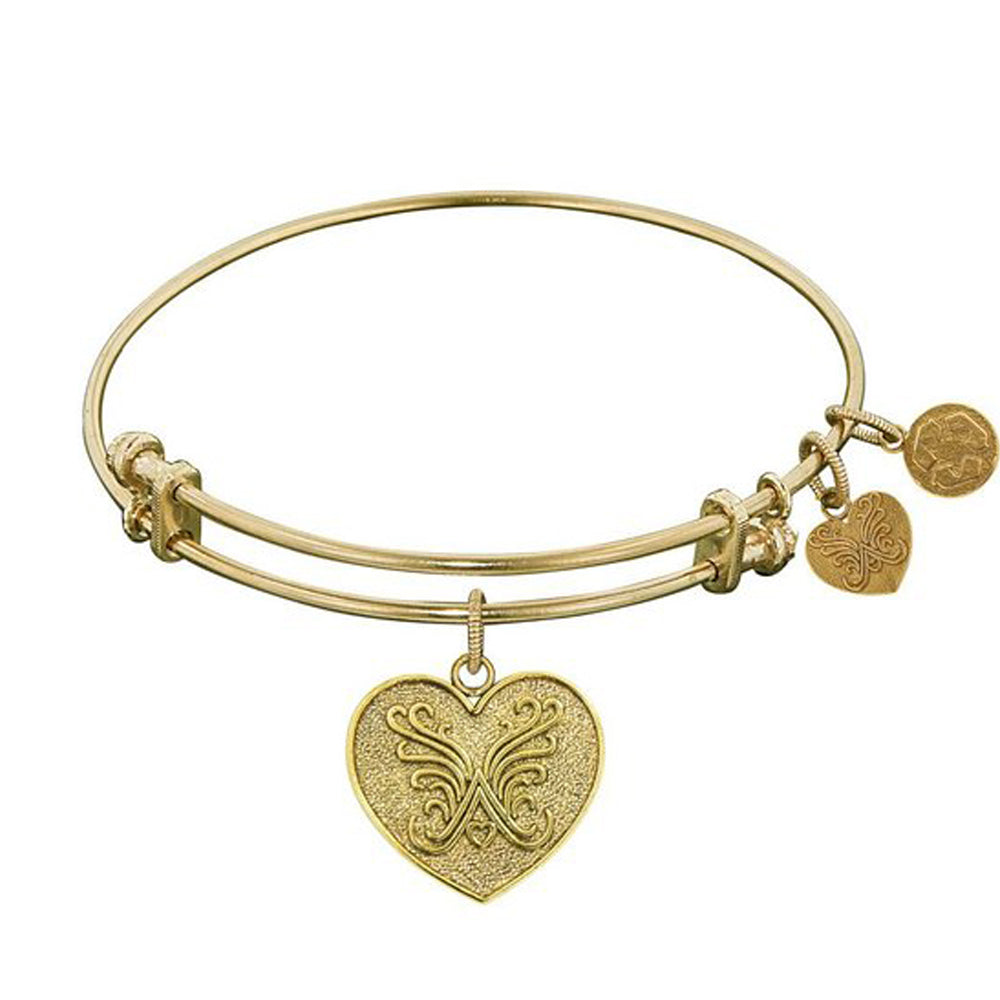 Stipple Finish Brass Angelica Heart Angelica Bracelet, 7.25 ...