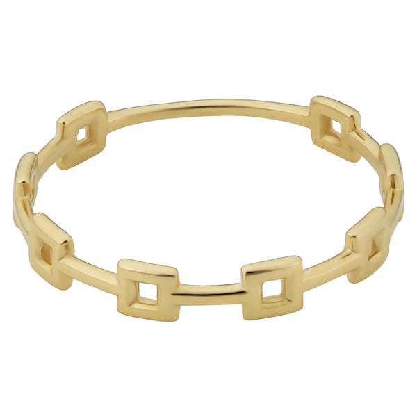 14k Yellow Gold Square Station Ring – JewelryAffairs