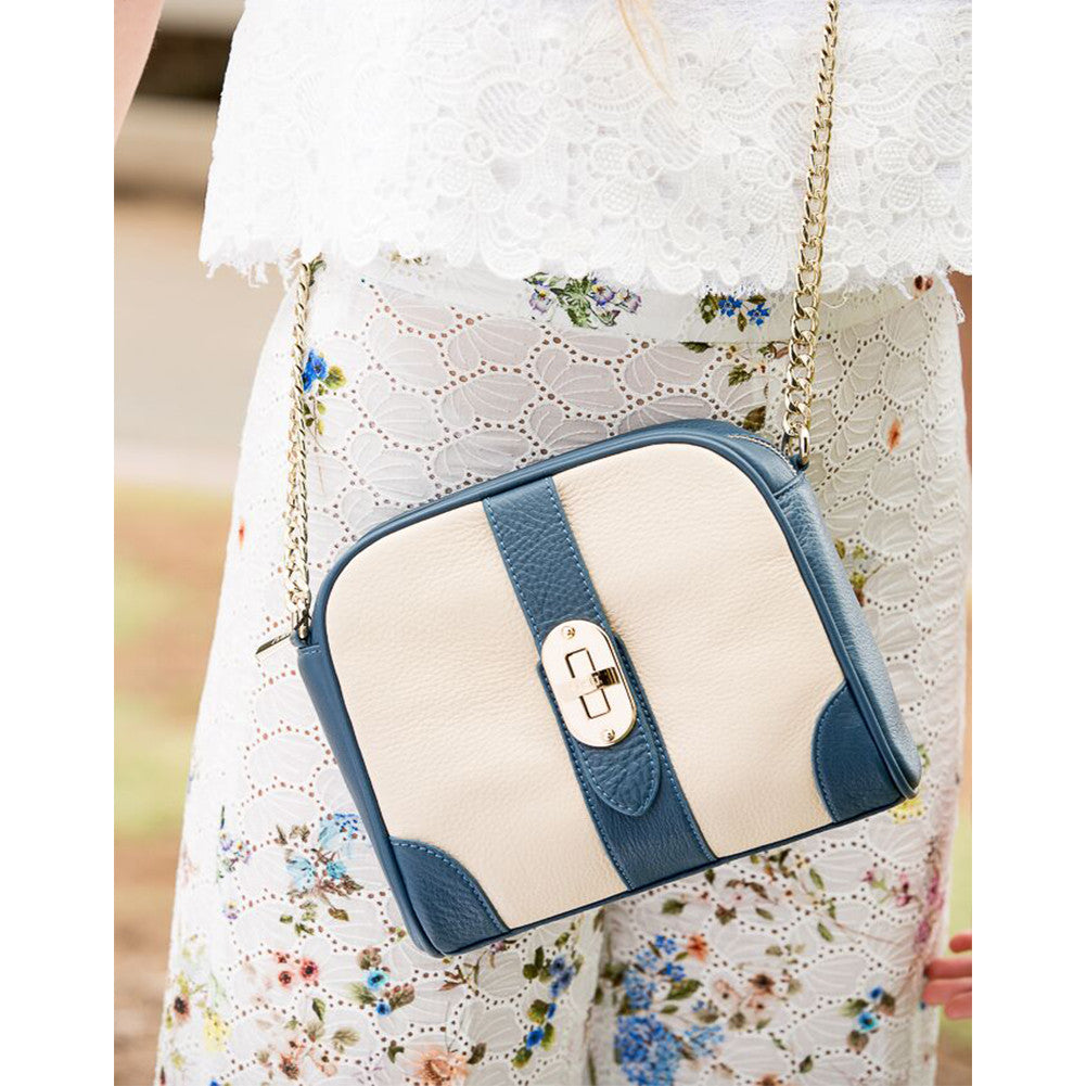 BAXTER SMALL <br/> <font size="2">OFF WHITE BAG LEATHER CROSSBODY</font>