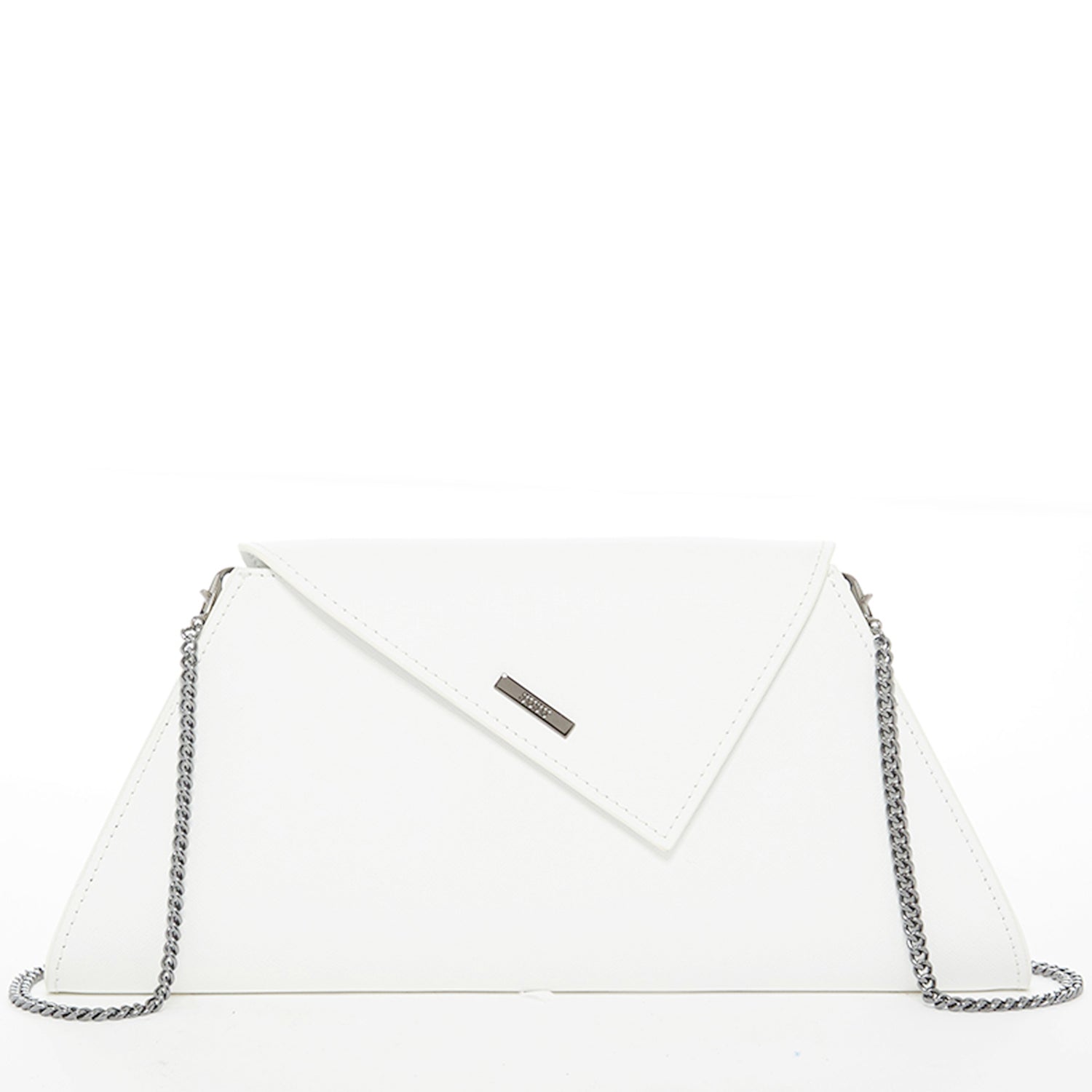 white clutch handbag