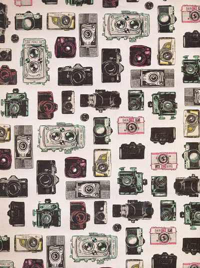 Printed Vintage Retro Camera Love Backdrop - 222 - Backdrop Outlet